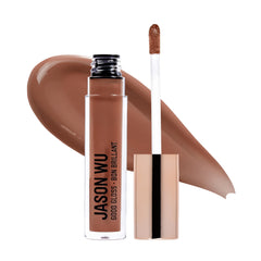 Jason Wu Good Gloss Almond Latte bottle with non-sticky shine and hydration.