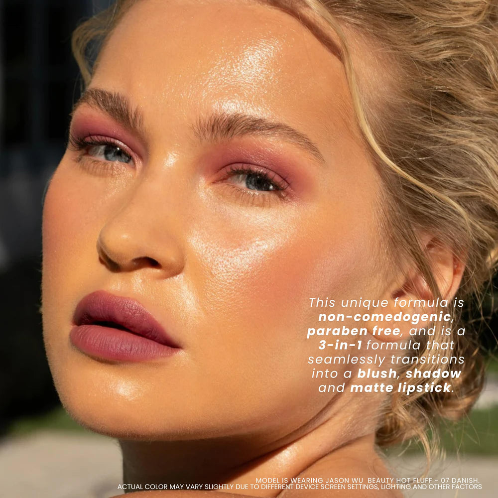 Jason Wu Hot Fluff eyeshadow usage features soft shades blending easily for a natural finish.
