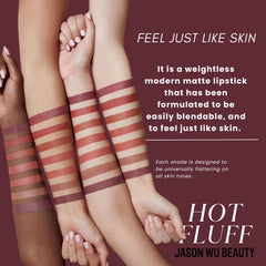 Jason Wu Hot Fluff Souffle blush and shadow swatch for monochrome looks.
