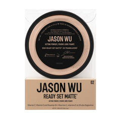Jason Wu Ready Set Matte translucent powder in a jar for a shine-free finish