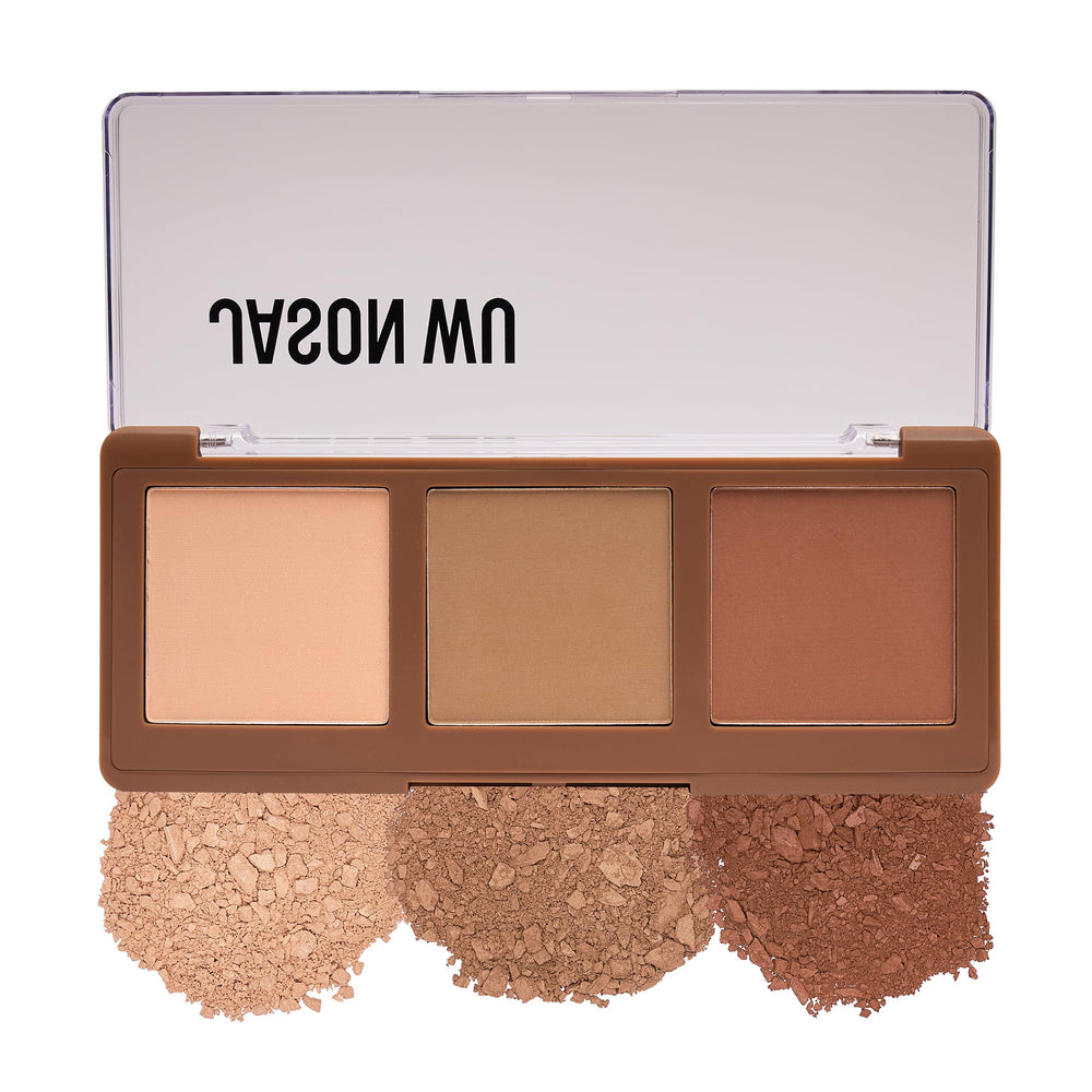 Jason Wu Sunlight Bronzer Trio pan-setup showing three shade options for customization