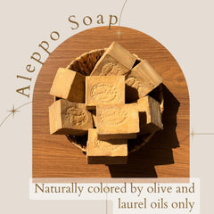 Jatisse Aleppo Soap bar with natural texture, suitable for daily skin and hair care.