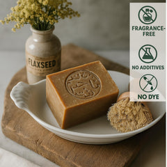 Jatisse Aleppo Soap traditional production badge, highlighting authenticity and quality.