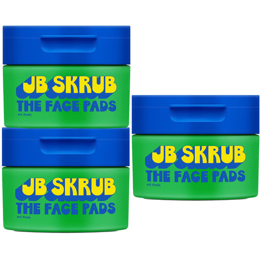JB SKRUB The Face Pads packaging highlights vegan, cruelty-free skincare for teens.