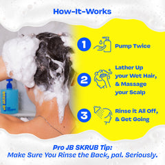 JB SKRUB Kids Shampoo deep-clean lather removes buildup gently