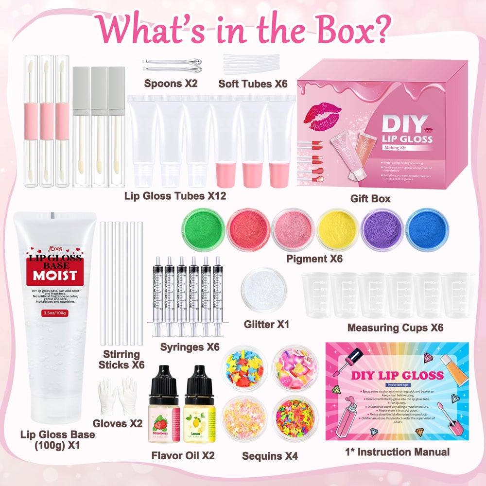 Jcoos lip gloss base jar shown for smooth, moisturizing DIY gloss.