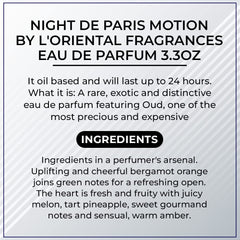 Jean Antoine Night De Paris Motion brand logo on packaging