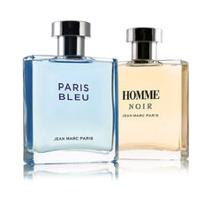 Jean Marc Paris Homme Noir wood-toned bottle evokes Parisian evenings.