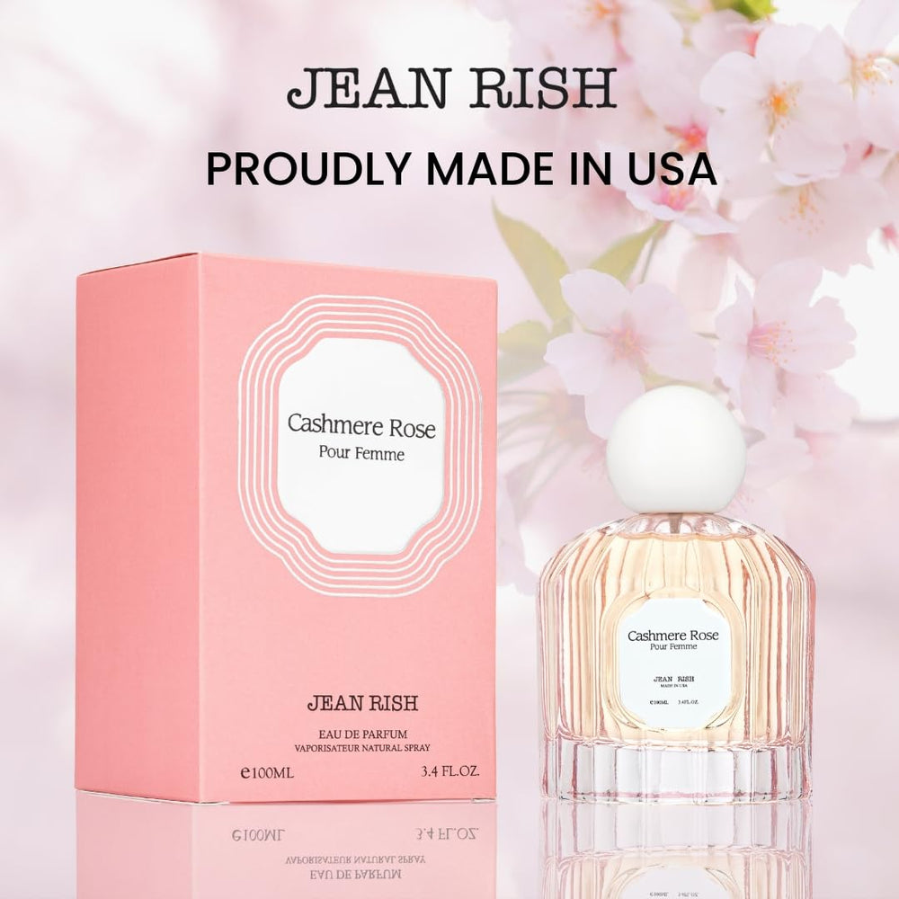 Jean Rish Cashmere Rose heart detail with rose content for elegant moments.