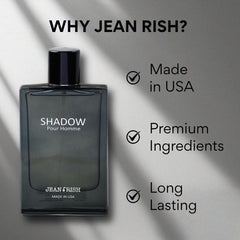 Jean Rish Shadow Pour Homme middle notes cedar convey sophistication