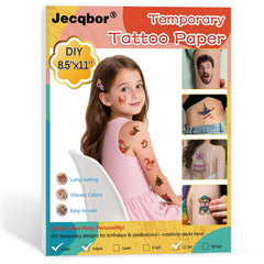Jecqbor inkjet tattoo paper for printing custom designs for temporary skin art