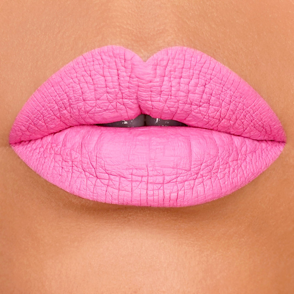 Jeffree Star Velour Liquid Lipstick in Lollipop Killer — close-up of creamy matte finish for all-day wear.