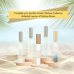 Jennifer Aniston Solstice Bloom sampler card to preview the scent
