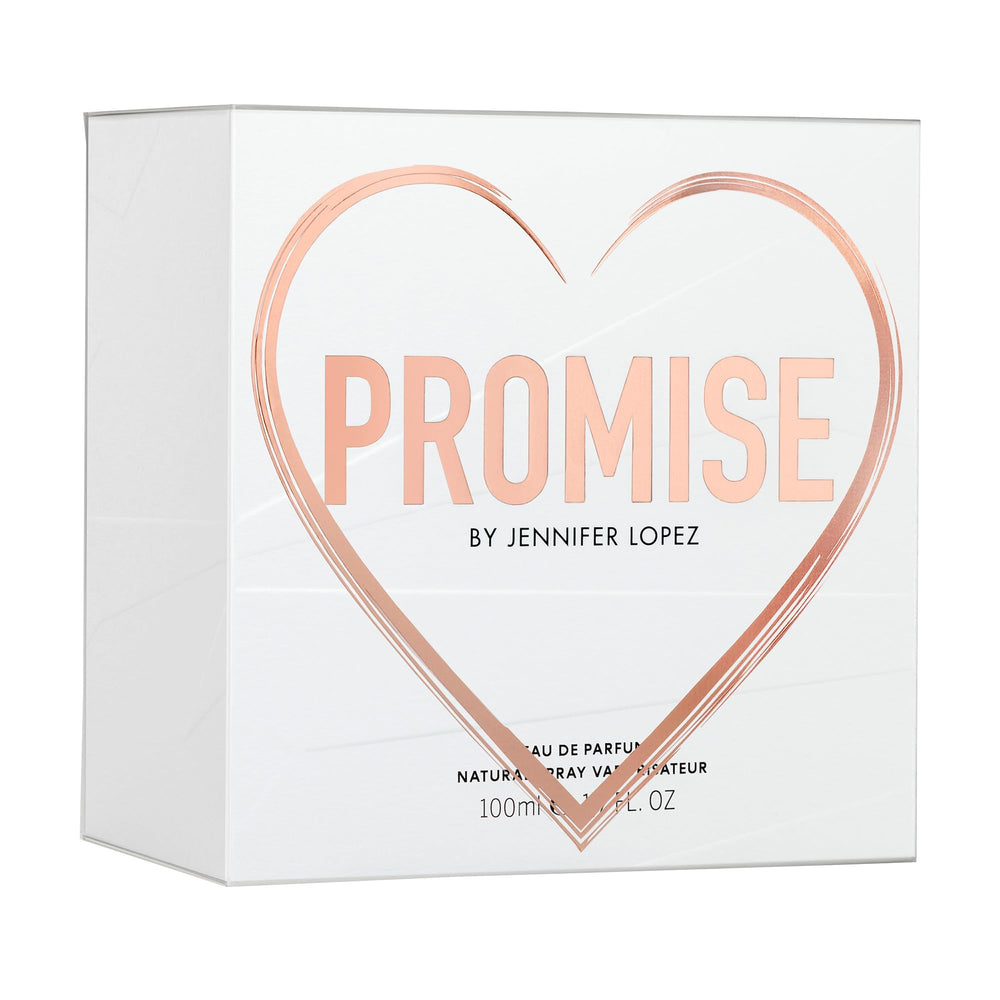 Jennifer Lopez Promise bottle with rose-gold accents for elegant daily wear.