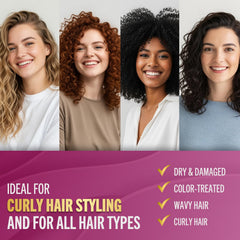 Jenoris Curls Cream applied during styling for flexible hold.