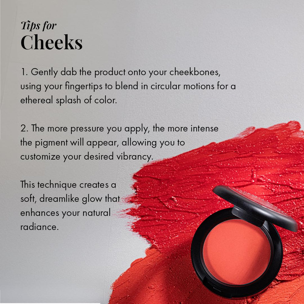 Long-wear look using Jerome Alexander Blush ‘n’ Kiss