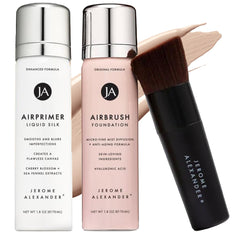 Jerome Alexander MagicMinerals AirBrush Foundation Spray for lightweight, buildable coverage with a smooth, matte finish.