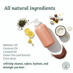 Murumuru butter texture visible in Jess & Lou shampoo for smooth hair