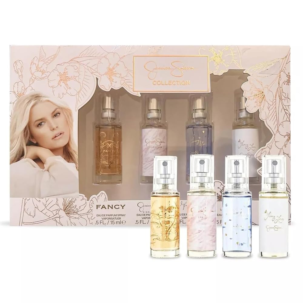 Jessica Simpson Collection four-piece gift set with mini sprays for on-the-go scent.