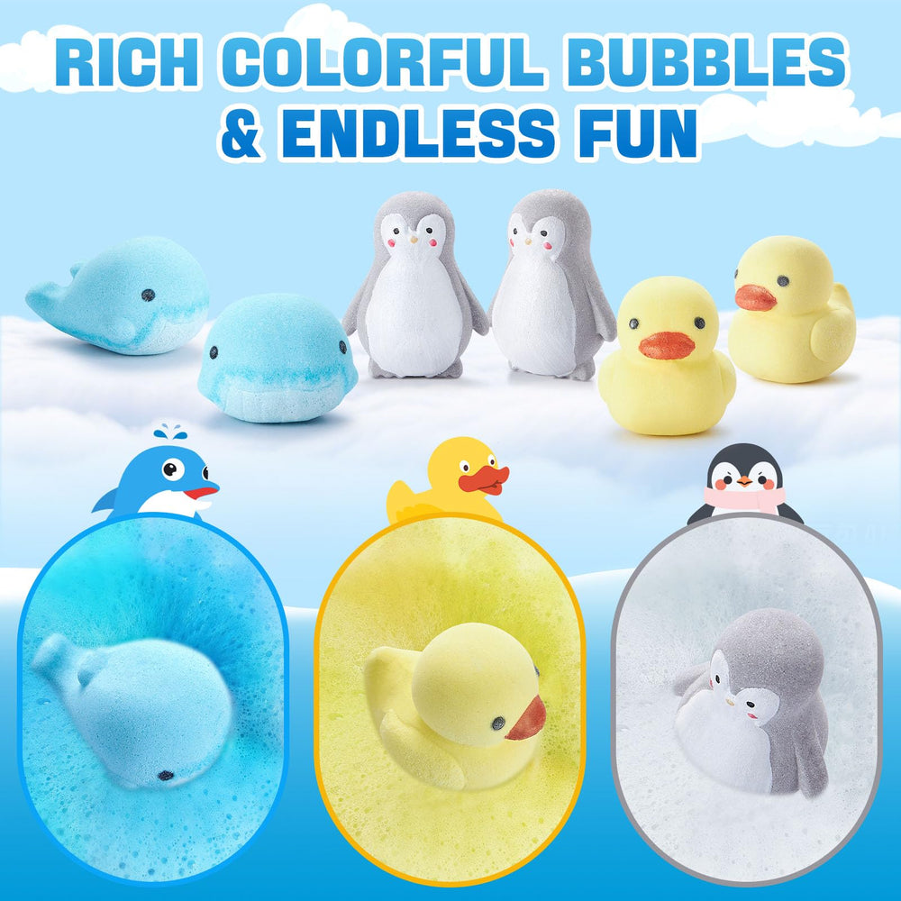 JET LAG animal bath bombs color swirl close-up with natural oils