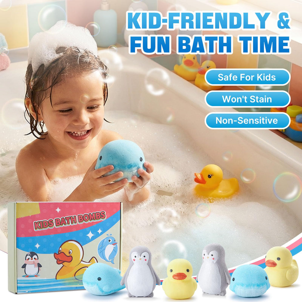 JET LAG animal bath bombs pack shot showing six cute shapes