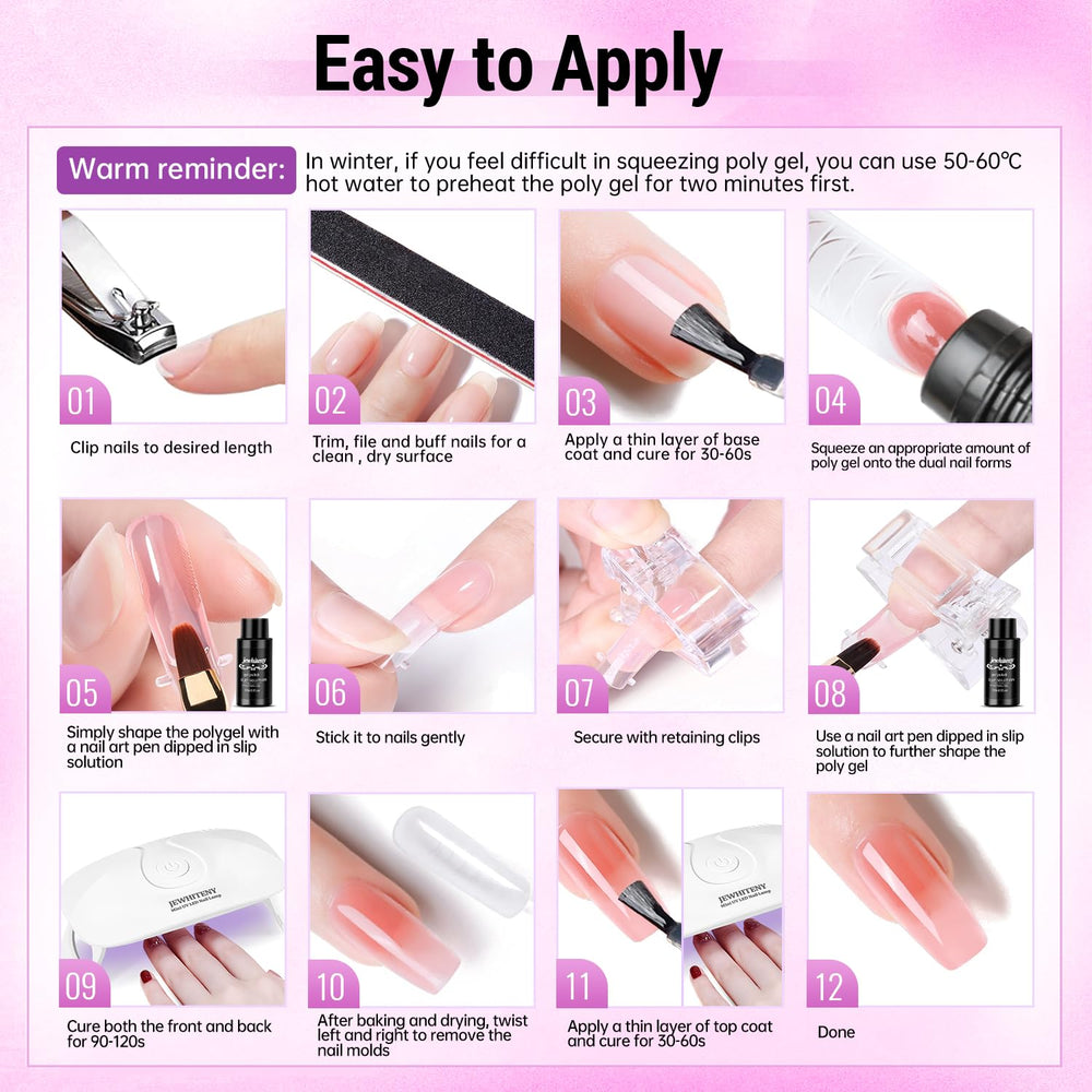 JEWHITENY dual brush pen for smooth application and shaping
