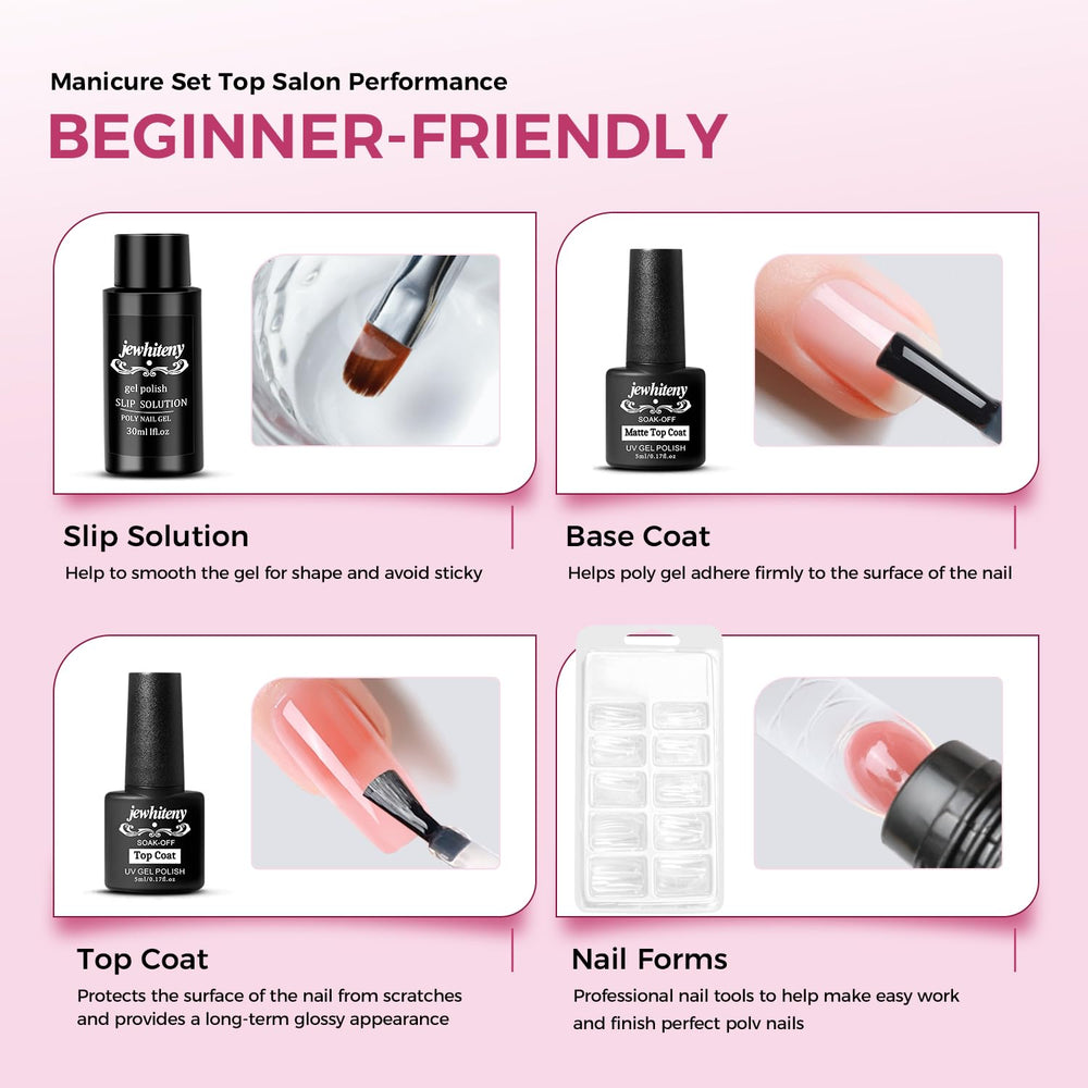 JEWHITENY glitter nude pink shades add subtle sparkle for everyday looks.