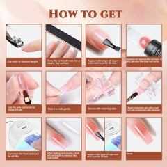 JEWHITENY nail brush, files, and cutter for smooth prep.