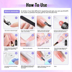 JEWHITENY nails-on-desk setup demonstrates beginner-friendly kit.