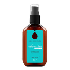 JHP Cosmetics Moroccan Argan Serum bottle shows lightweight frizz-fighting formula