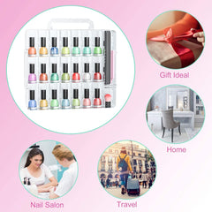 JIASHENG nail polish organizer capacity for 48 bottles in compact case