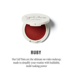 Jillian Dempsey Lid Tint Ruby finger-application demonstrates easy blend.