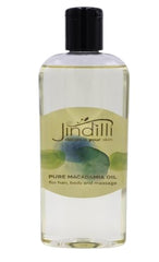 Jindilli Pure Macadamia Oil bottle, nourishing skin with a single-ingredient formula.