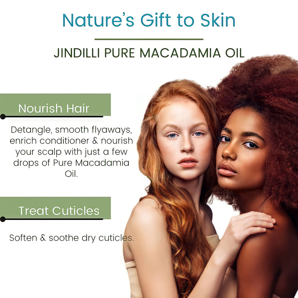 Jindilli Pure Macadamia Oil helps soothe dry hands during use.