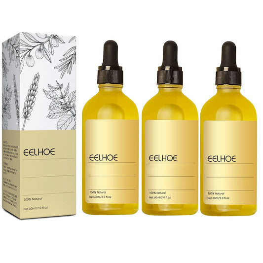 JISKG EELHOE rosemary hair oil bottle showing nourishing formula