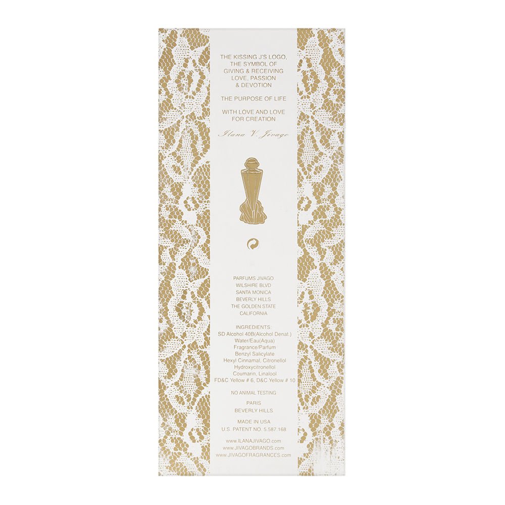 Jivago 24k EDT spray on wrist, long-lasting scent for evenings.