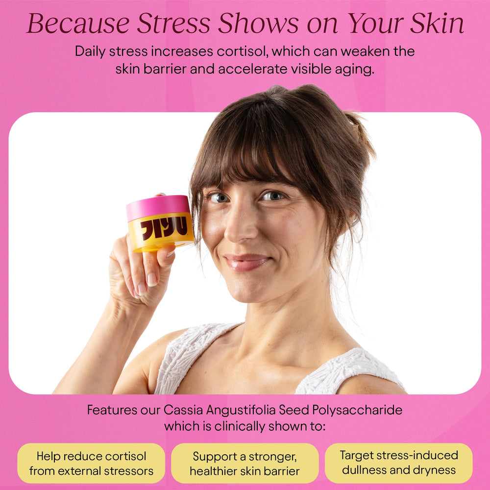 Applying JiYu NAD+ cream during daily routine for hydration.