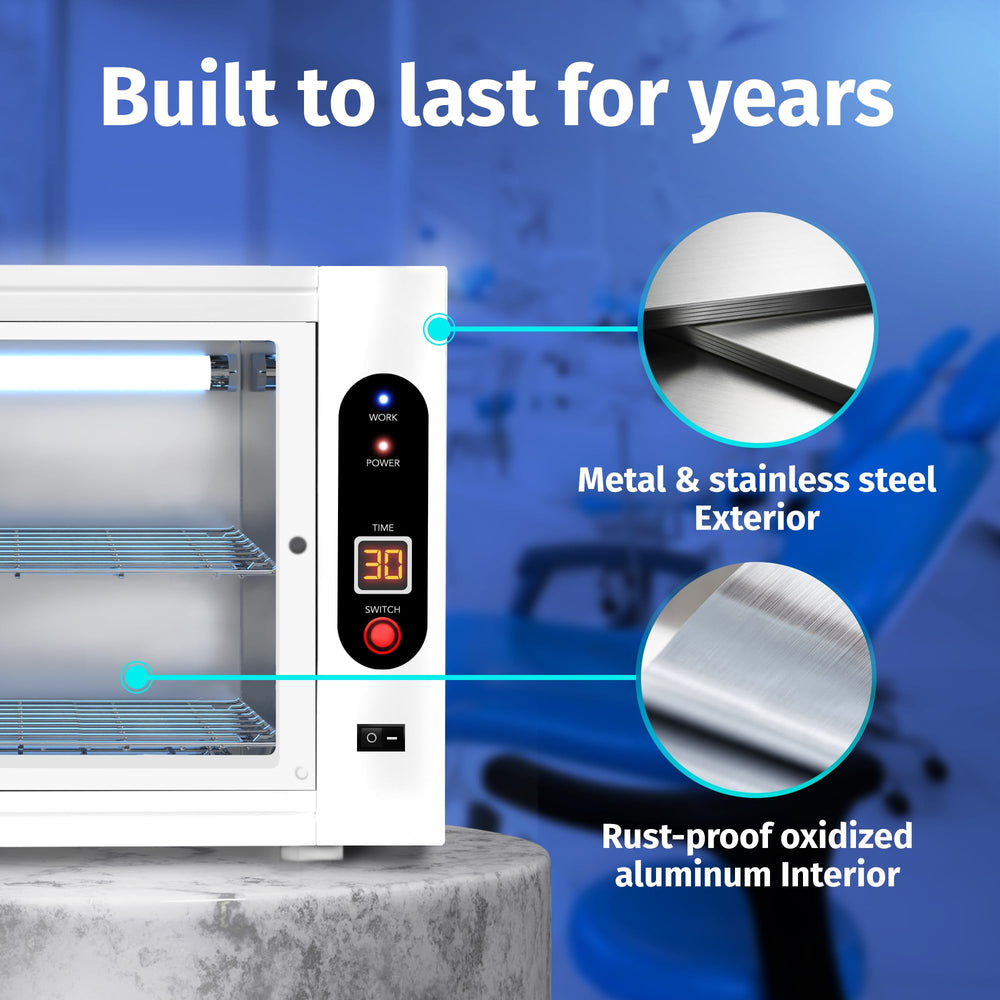 JJ CARE UV sterilizer glass door shows clear process view