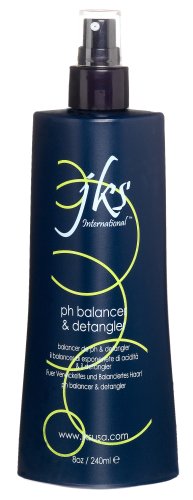 JKS Ph Balancer Detangler bottle image showing mineral-neutralizing formula for post-swim hair care