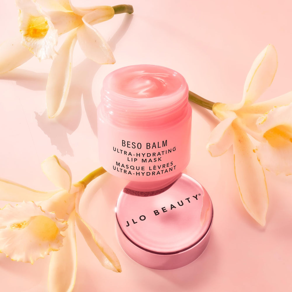JLO BEAUTY Beso Balm Vanilla Scent enhances routine with a soothing aroma.