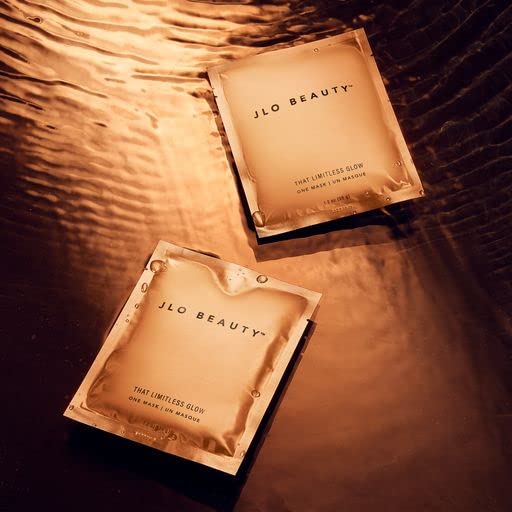JLO BEAUTY Face Mask being applied for glow and hydration.