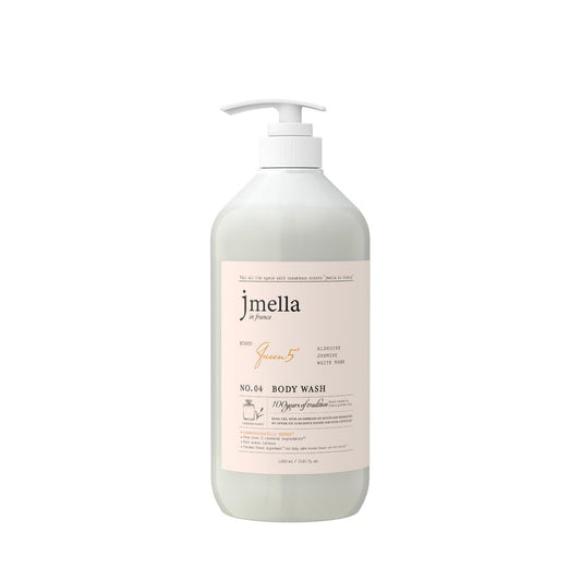 jmella Queen5 Body Wash bottle showcasing luxury fragrance for daily use