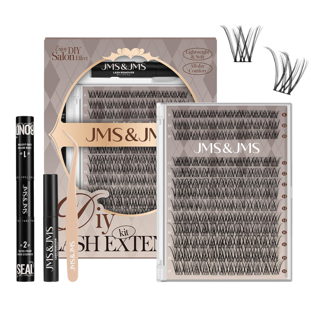 JMS&JMS lash clusters kit D Curl tray for fuller natural-looking lashes.