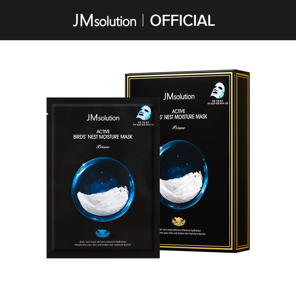 JMsolution Birds' Nest Mask sheet close-up highlighting nourishing texture