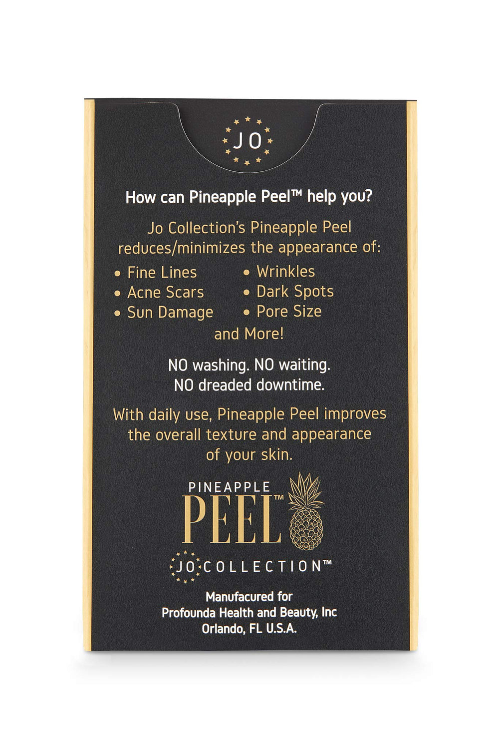 JO COLLECTION Pineapple Peel glow on skin after nightly use.
