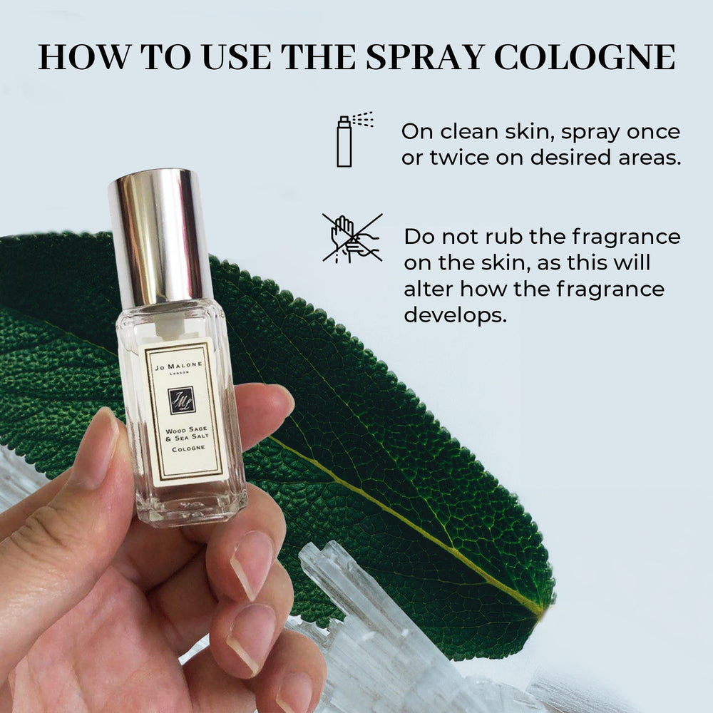Jo Malone deluxe sample packaging showing 9 ml size with credit toward full bottle