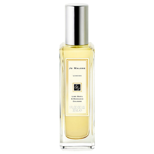 Jo Malone Lime Basil & Mandarin bottle with fresh citrus notes for daytime wear.