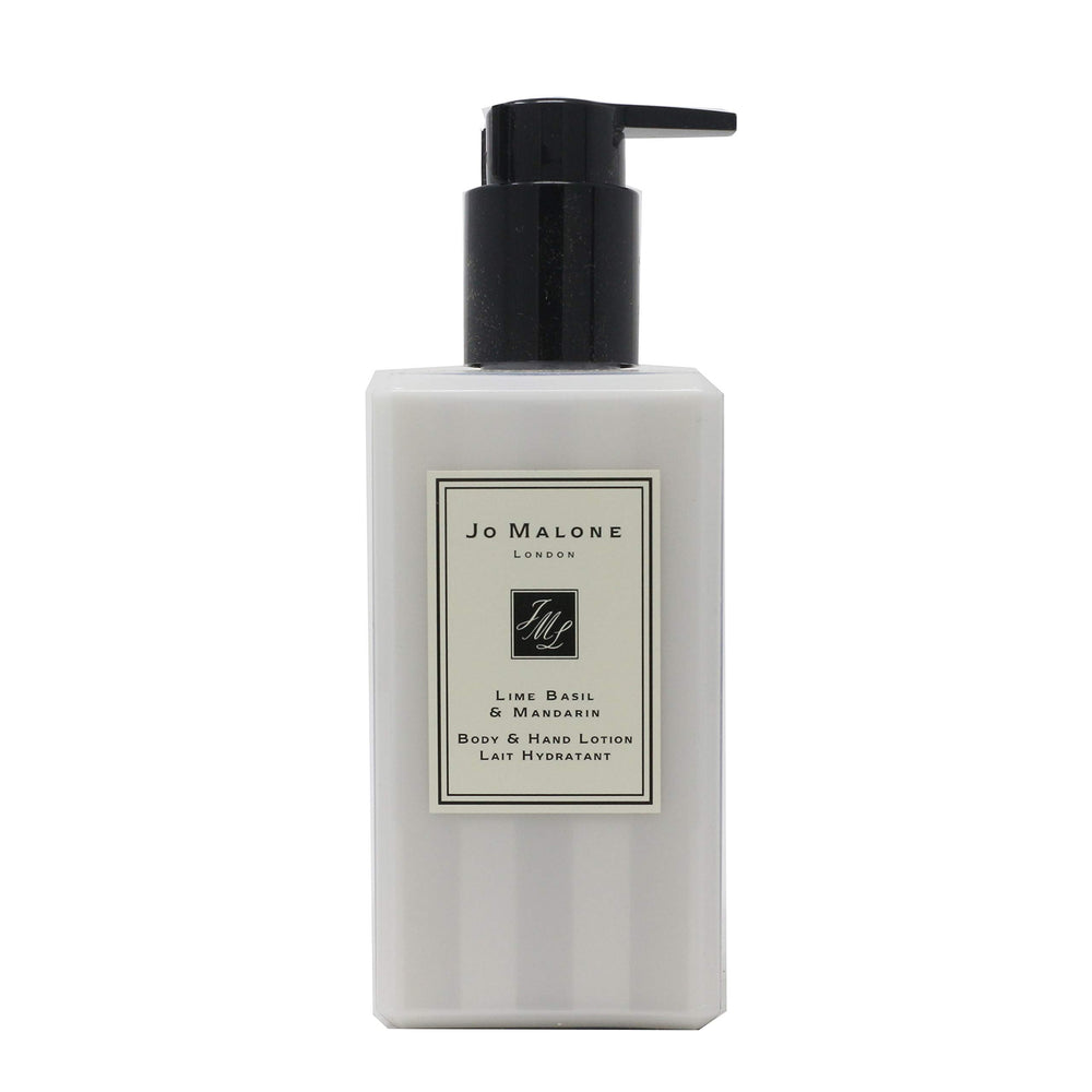 Jo Malone Lime Basil & Mandarin lotion packaging with sleek container for daily hydration