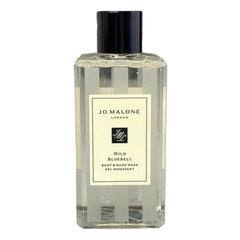 Jo Malone Wild Bluebell bottle for daily cleansing with velvety foam.
