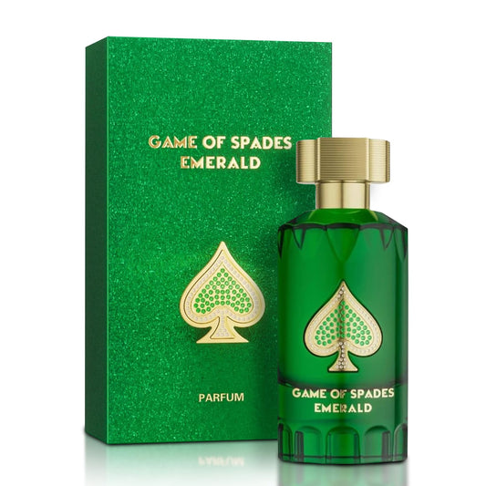 Jo Milano Game of Spades Emerald bottle on display, premium design for everyday elegance.